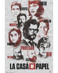 La Casa De Papel Characters Poster 61x91.5cm