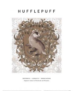 Harry Potter Huffplepuff Crest Art Print 30x40cm