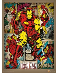 Iron Man Retro Art Print 30x40cm