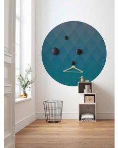 Lucy with Diamonds Self-adhesive Wallpaper Circle ⌀125cm