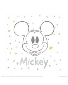 Mickey And Friends M Is For Mickey Art Print 40x40cm