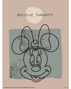 Minnie Mouse Postive Thoughts Art Print 30x40cm