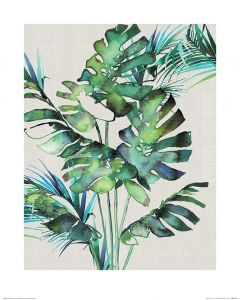 Summer Thornton Monstera Leaves Art Print 40x50cm
