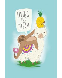 Living The Dream Llama & Sloth Poster 61x91.5cm