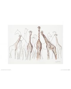 Giraffes Art Print Aimee Del Valle 30x40cm