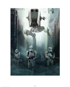 Star Wars Rogue One Stormtrooper Patrol Art Print 60x80cm