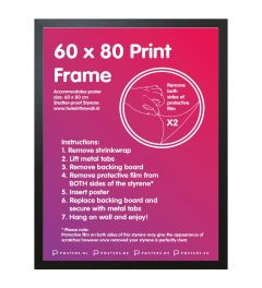 Frame 60x80cm Black - MDF
