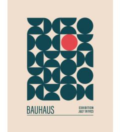 Bauhaus Blue Spheres Kunstdruk 40x50cm