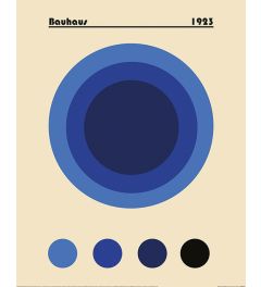 Bauhaus Circle Blue Art Print 40x50cm