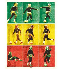 Bob Marley Football Art Print 30x40cm