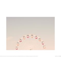 Caroline Mint Ferris Wheel Art Print 30x40cm