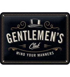 Gentlemen's Club Metal wall sign 15x20cm