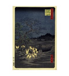Hiroshige Foxes Meeting at Oji Art print 60x80cm