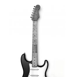 Fender Stratocaster Black Kunstdruk