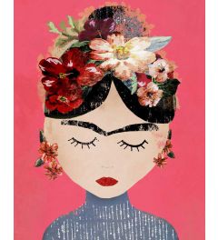 Frida Roze Kunstdruk 40x50cm