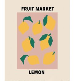 Fruit Market Lemon Art Print 40x50cm