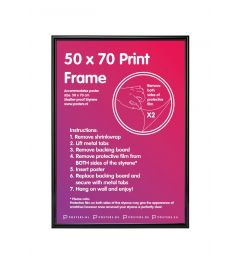 Frame 50x70cm Black Plastic