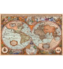 Historical Antique World Map Poster 91.5x61cm