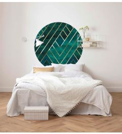 Jade Self-adhesive Wallpaper Circle ⌀125cm