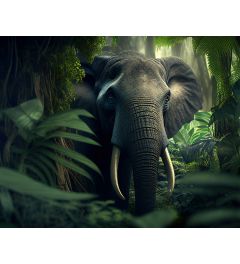 Jungle Elephant Art Print 40x50cm
