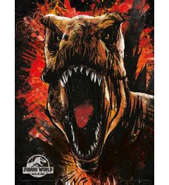 Jurassic World Fallen Kingdom T-rex Sketch Art Print 30x40cm