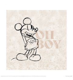 Mickey Mouse Oh Boy Art Print 40x40cm