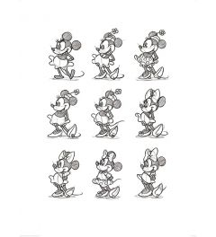 Minnie Mouse Sketched Multi Art Print 60x80cm