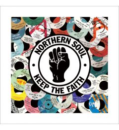 Northern Soul Labels Art Print 40x40cm