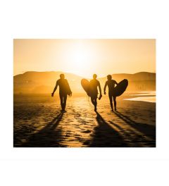 Surfers At Sunset Art Print
