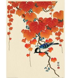 Ohara Koson Bird and Red Ivy Art Print 30x40cm