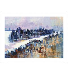 New York & Manhattan Island Print 60x80cm