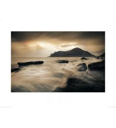 Sepia Zee Lofoten Eiland Print 60x80cm