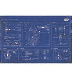 Star Wars Rebel Alliance Fleet Blueprint Poster 91.5x61cm