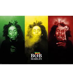 Bob Marley Tricolour Smoke Poster 61x91.5cm