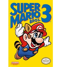 Super Mario Bros 3 Poster NES Cover 61x91.5cm