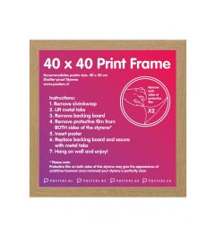 Frame 40x40cm Oak - MDF