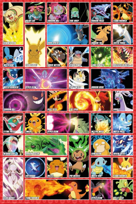 Poster Pokemon Moves Posters Eu