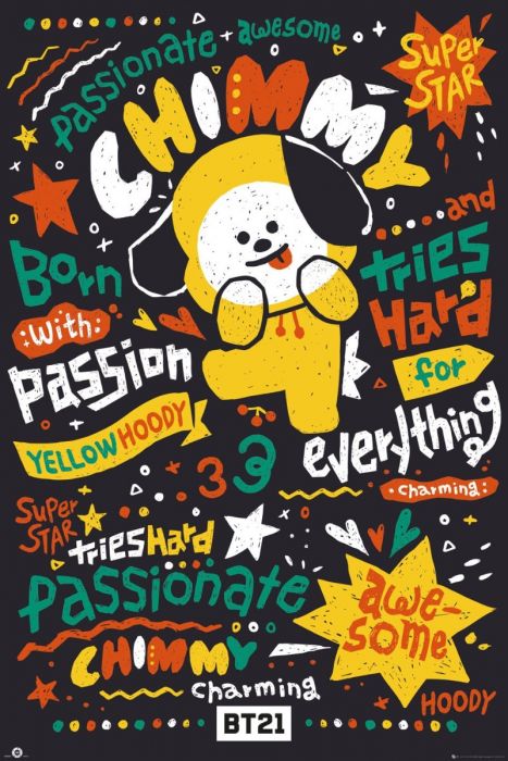 Bt21 Chimmy Poster 61x91 5cm Posters Eu