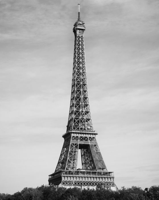 Eiffel Tower I B&W Kunstdruk