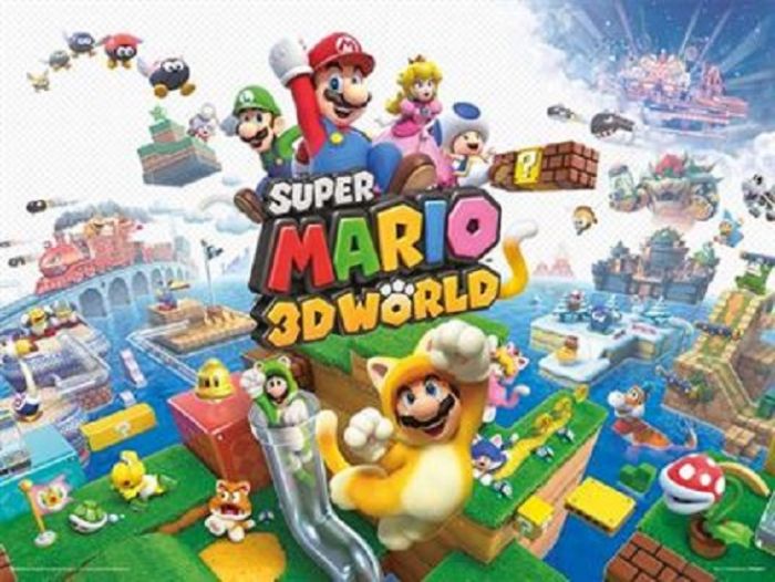 Super Mario - 3D World Keretezett Poszter az