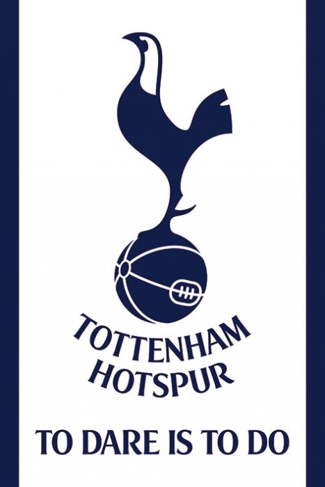 One Size Tottenham Hotspur FC Crest Poster White 
